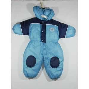 Skyline Robin International Vintage Blue Snowsuit Baby Infant Size 18 Months